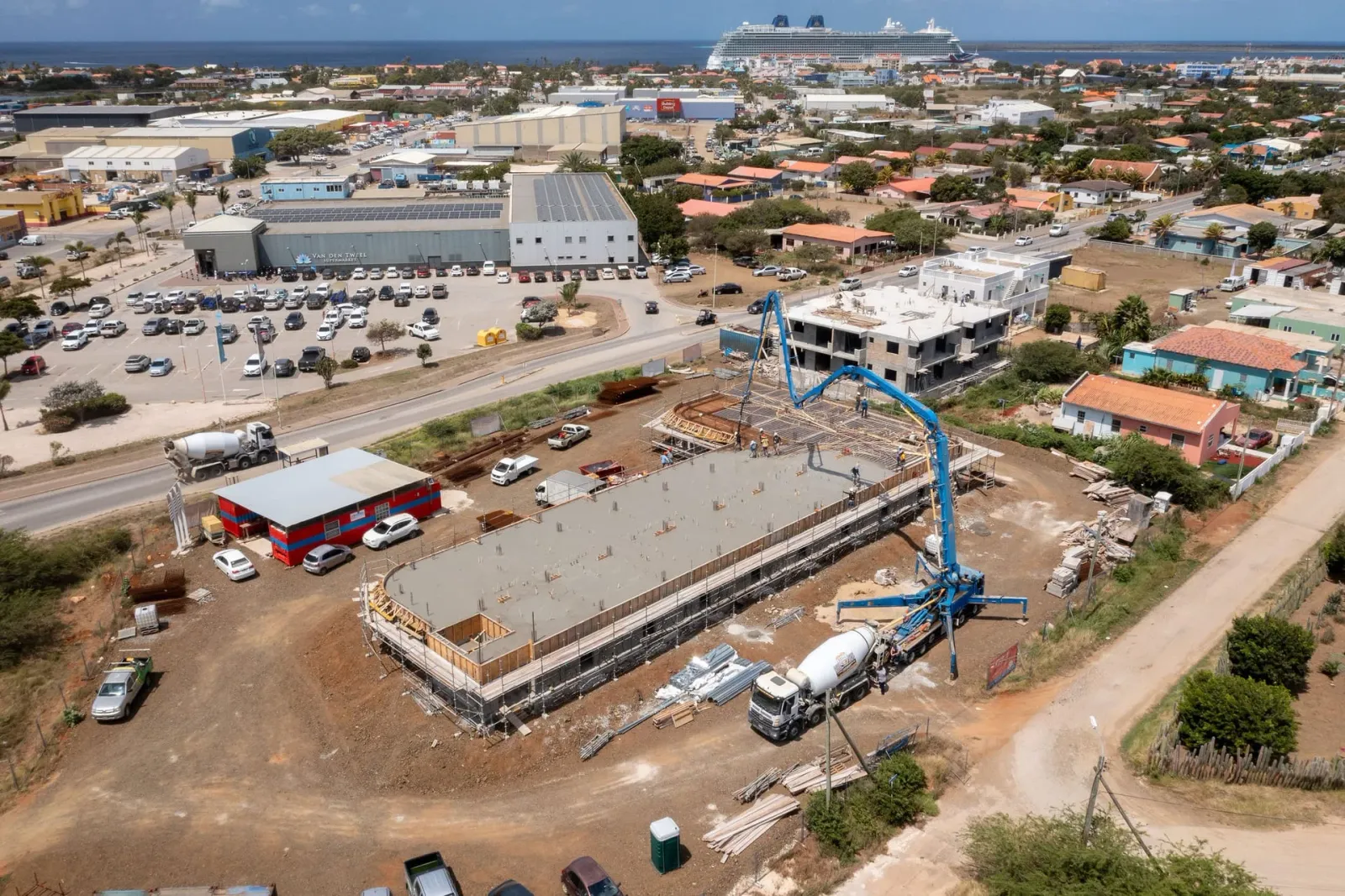 vooruitgang bij het bouwproject Stripmall op Bonaire, foto 2